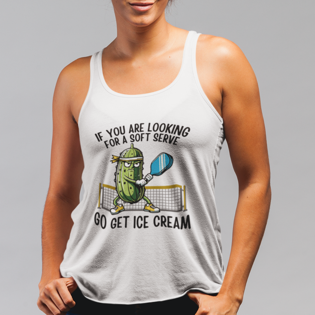 If You're Looking For a Soft Serve Go Get Ice Cream Women's Racerback Tank