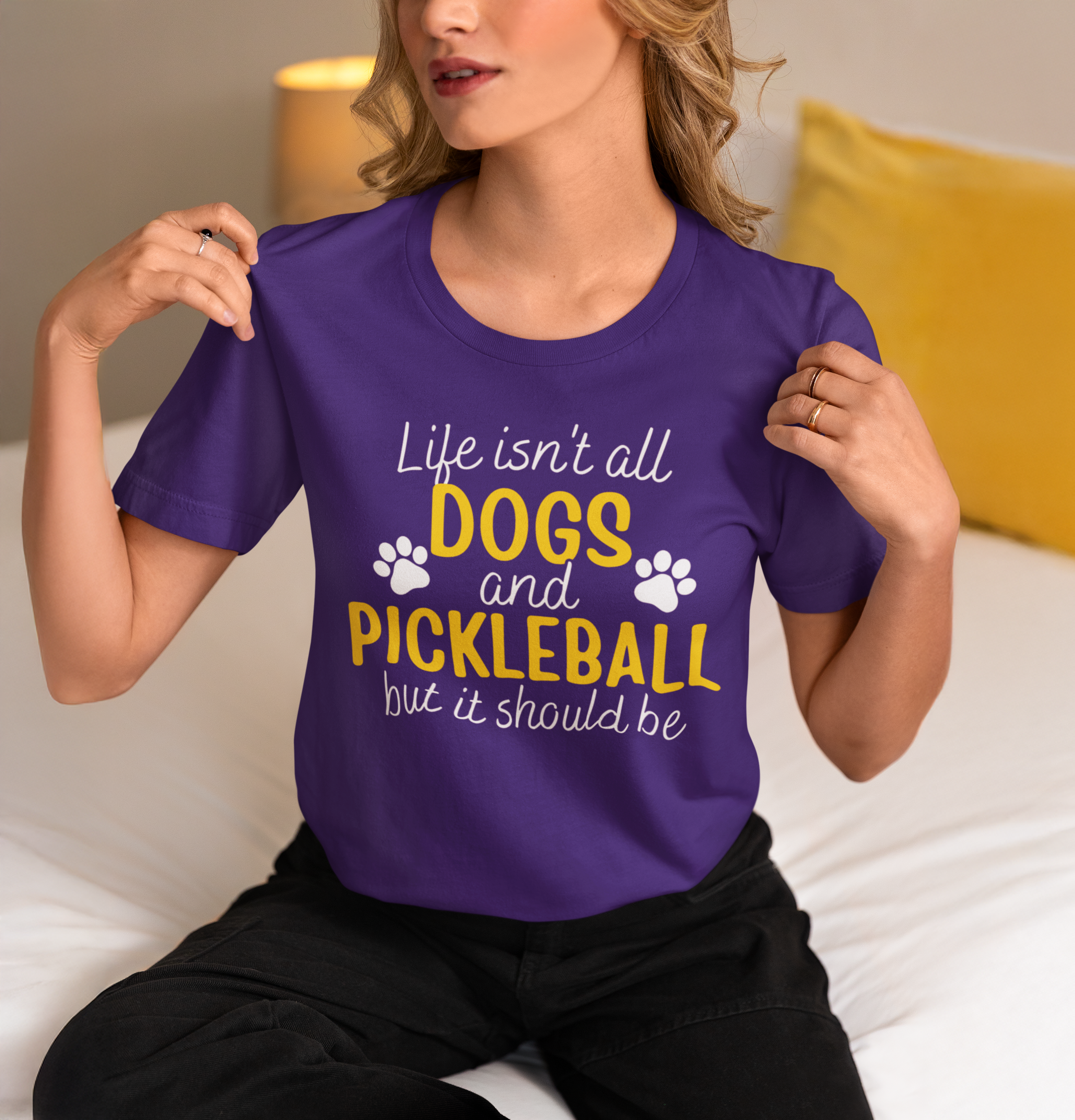 Life Isn't All Dogs And Pickleball T-Shirt