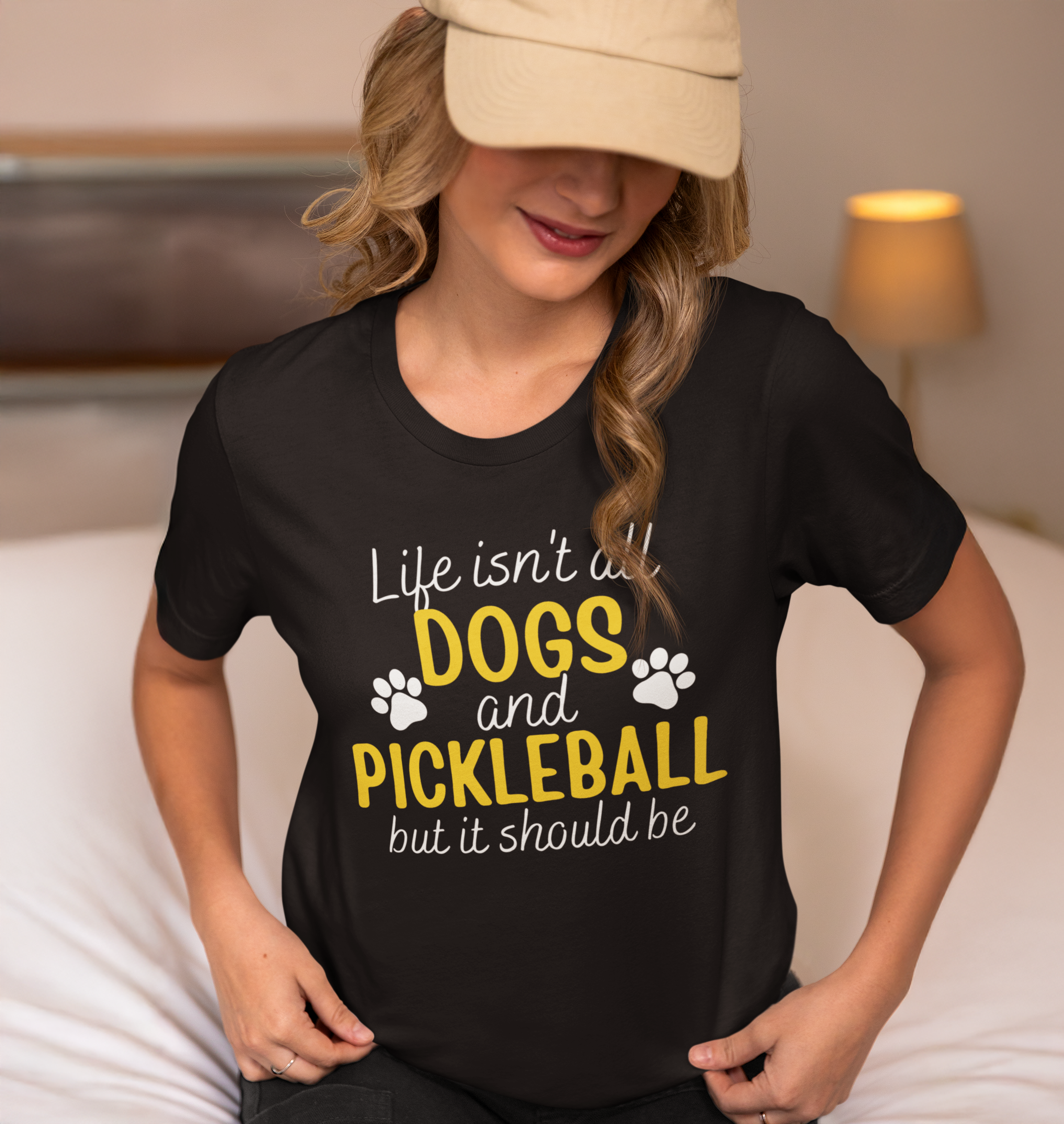 Life Isn't All Dogs And Pickleball T-Shirt
