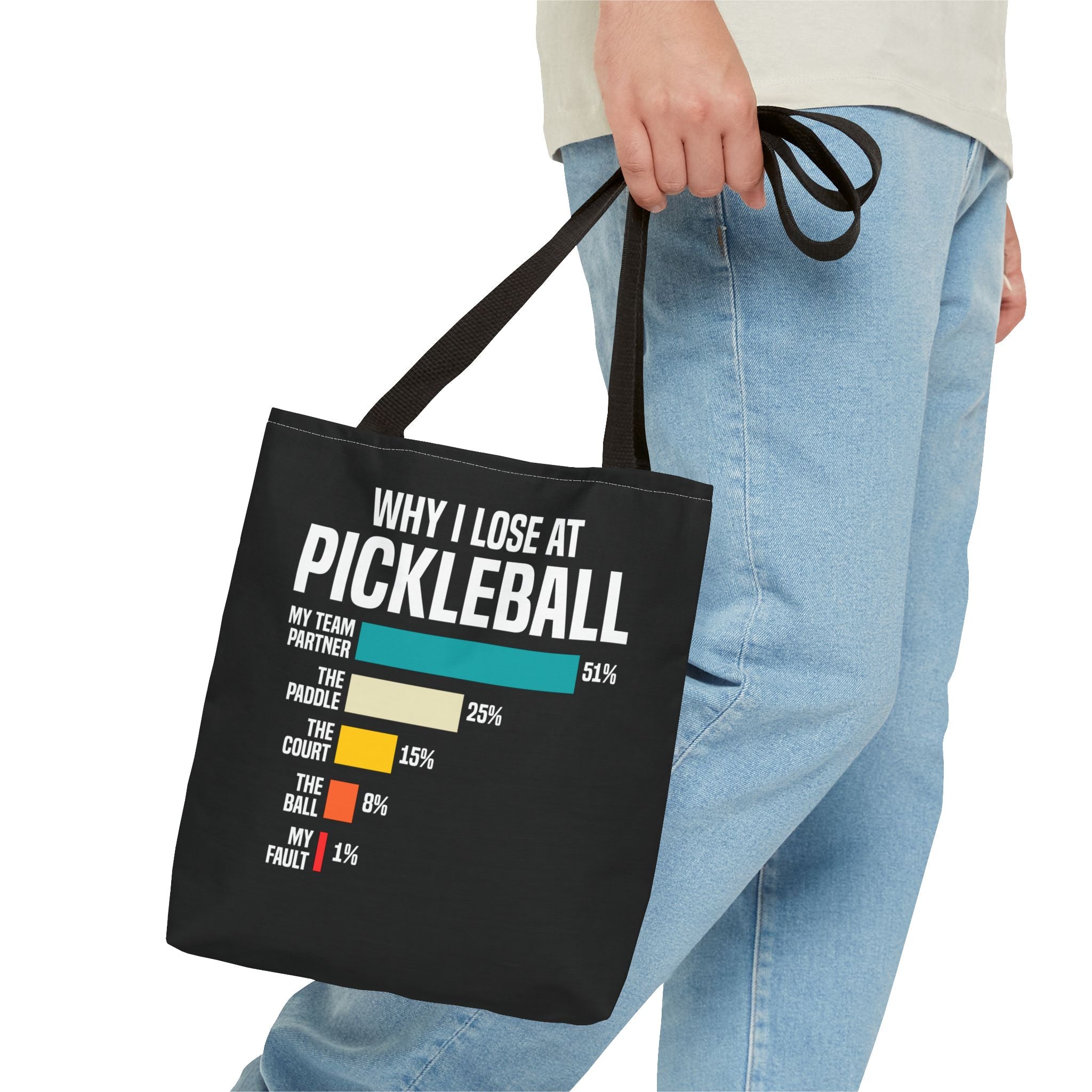 Why I Lose at Pickleball Tote Bag