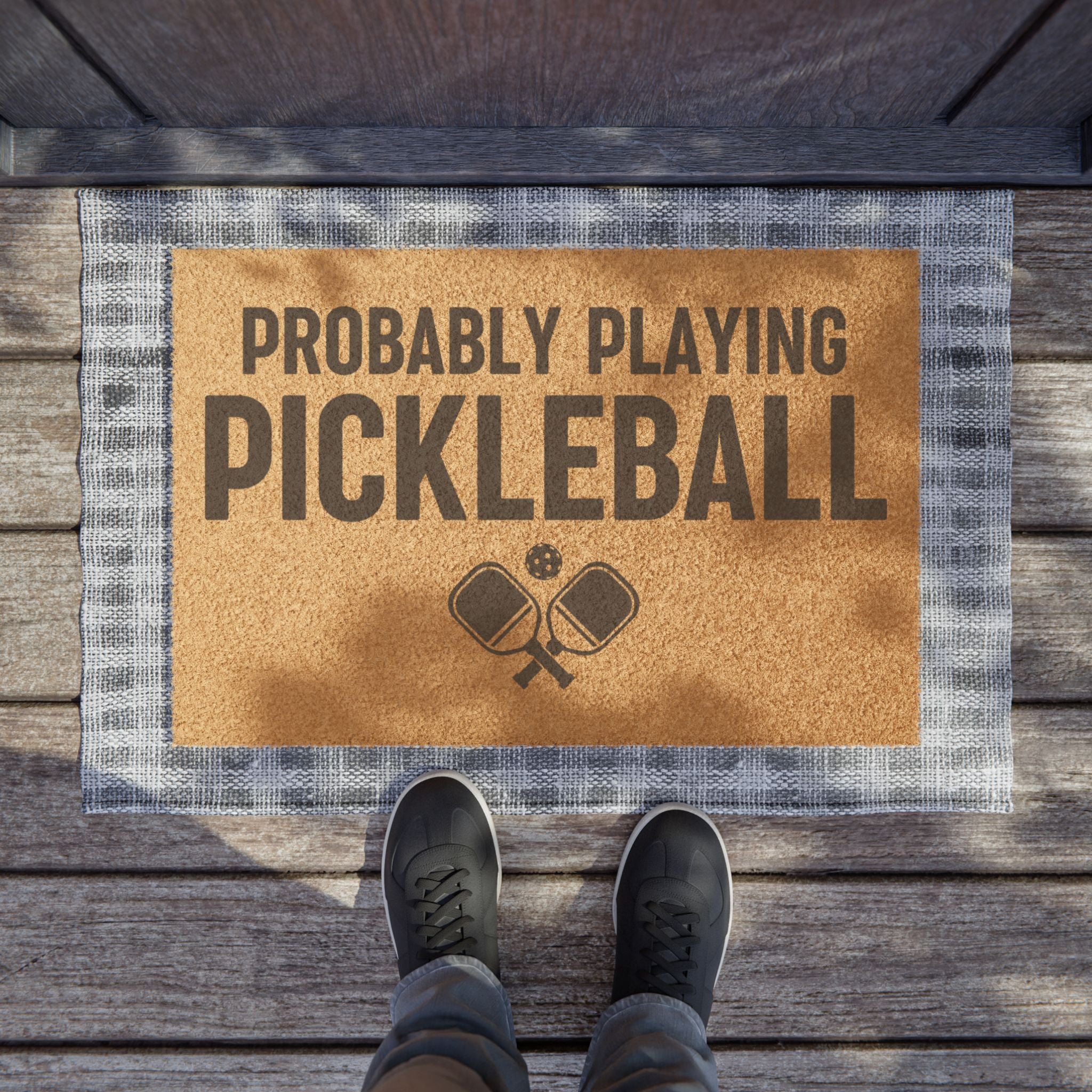 Probably Playing Pickleball Doormat