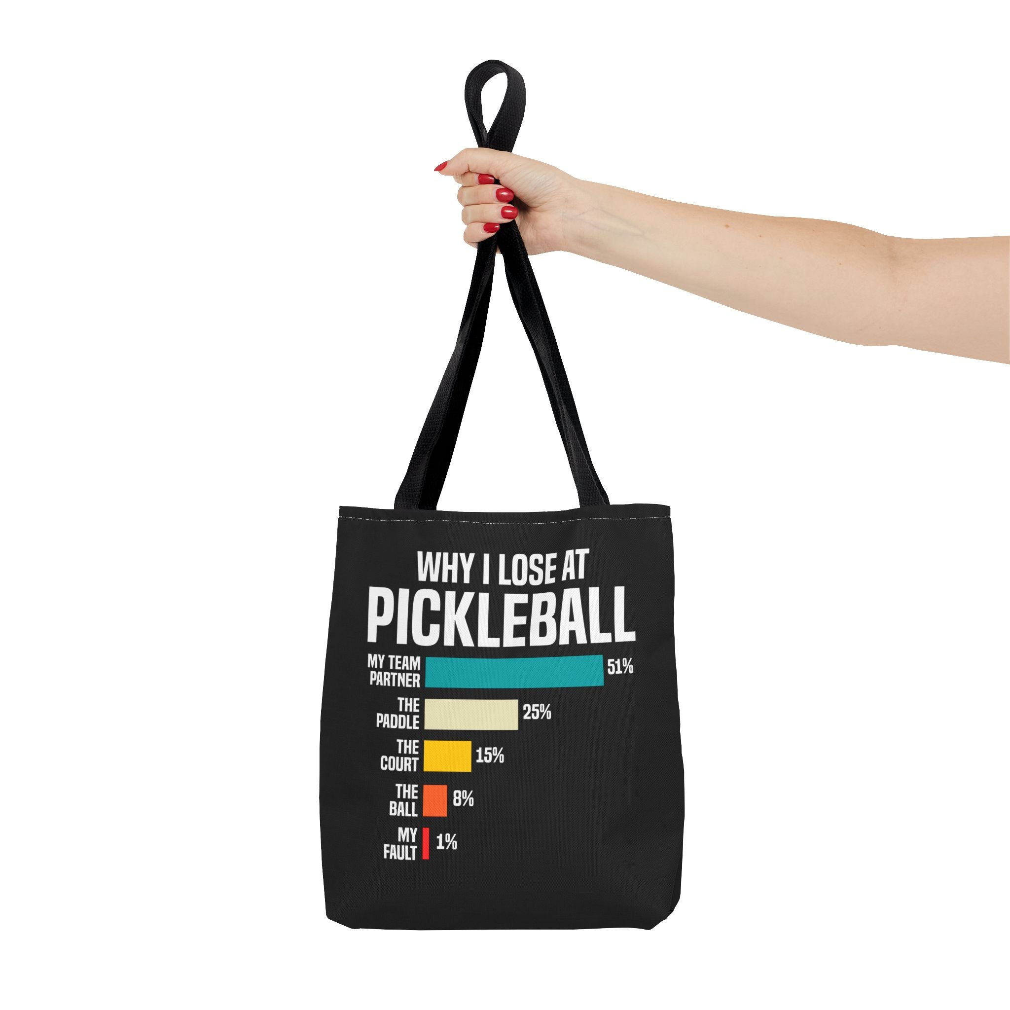 Why I Lose at Pickleball Tote Bag