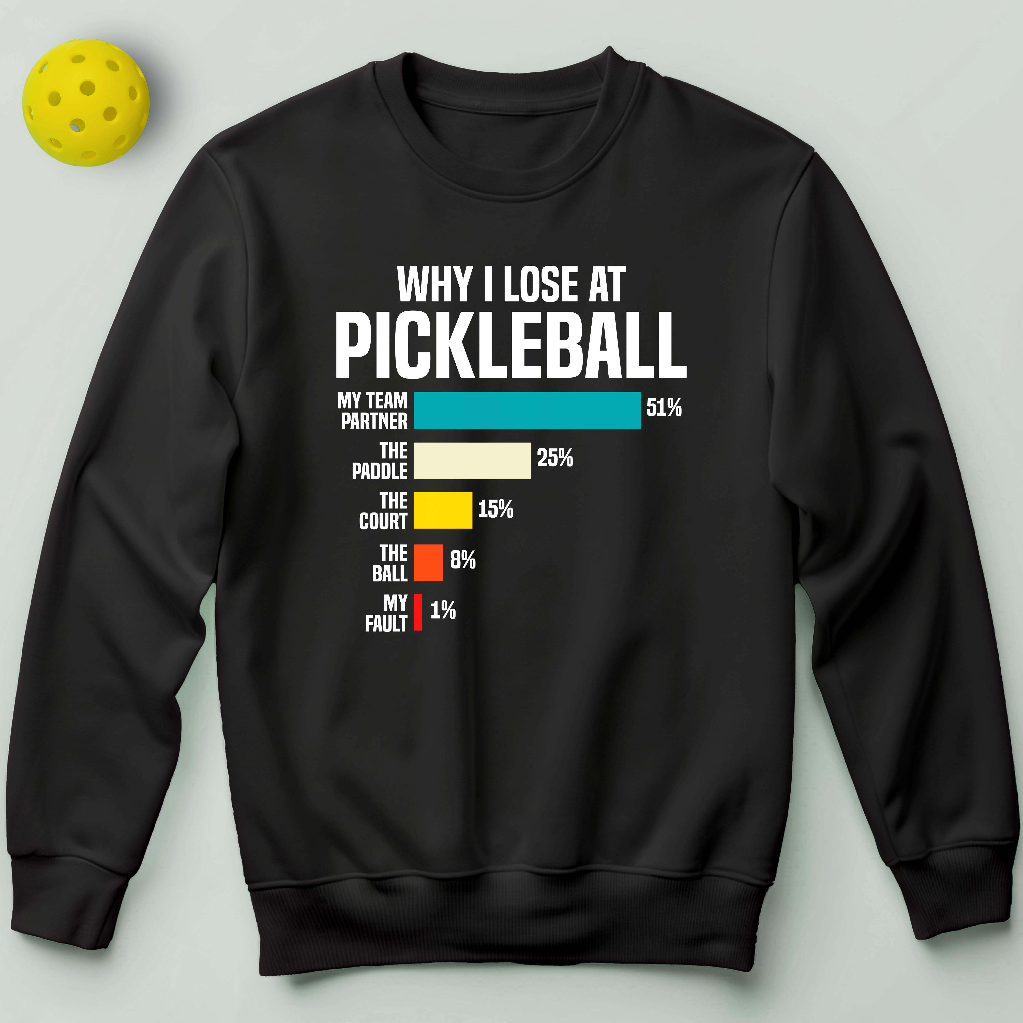 Why I Lose At Pickleball Sweatshirt
