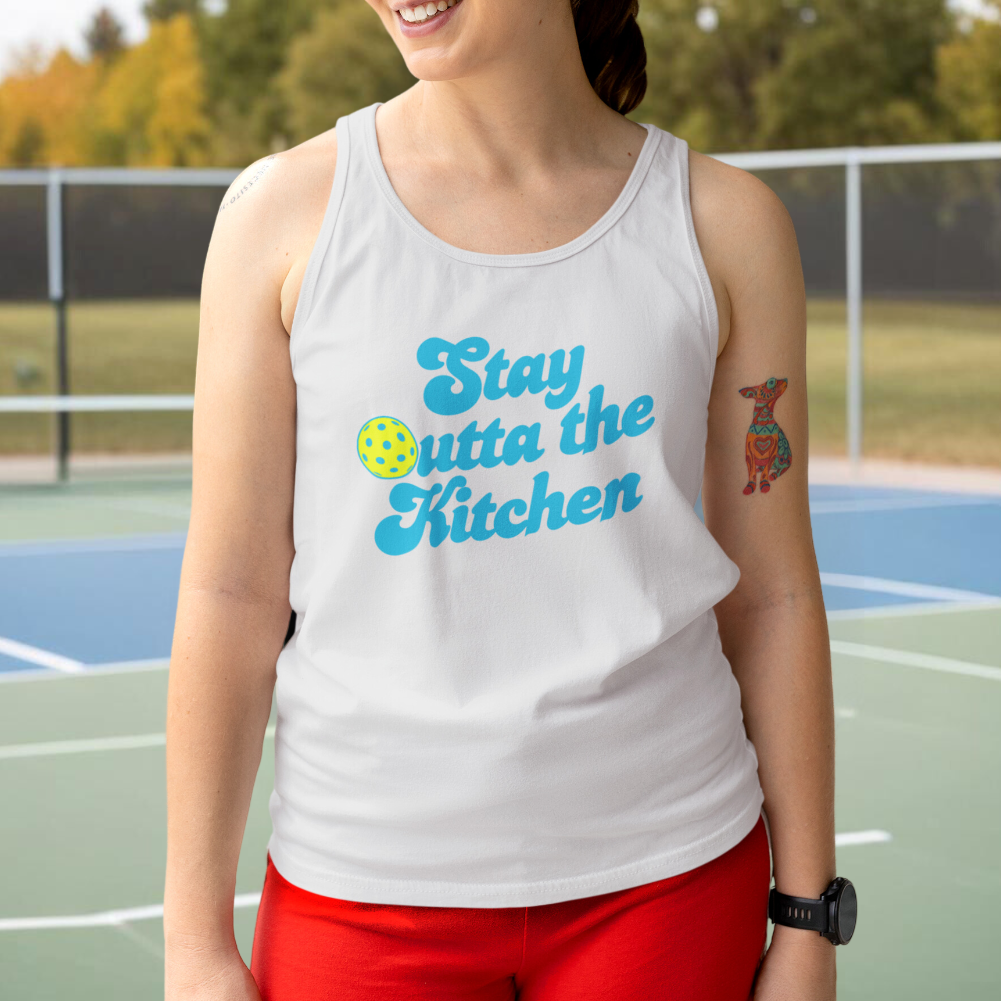 Stay Outta The Kitchen Women's Racerback Tank