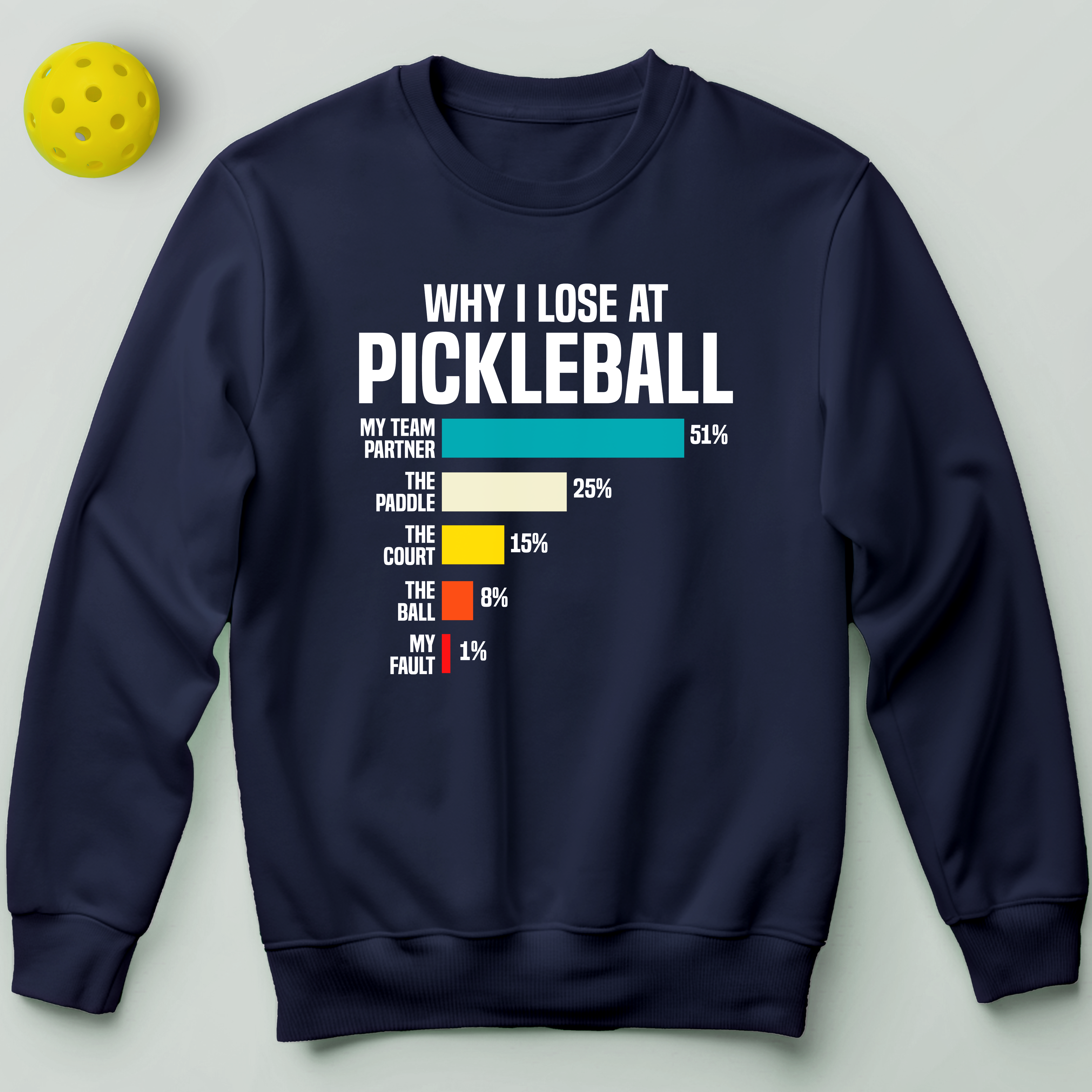 Why I Lose At Pickleball Sweatshirt
