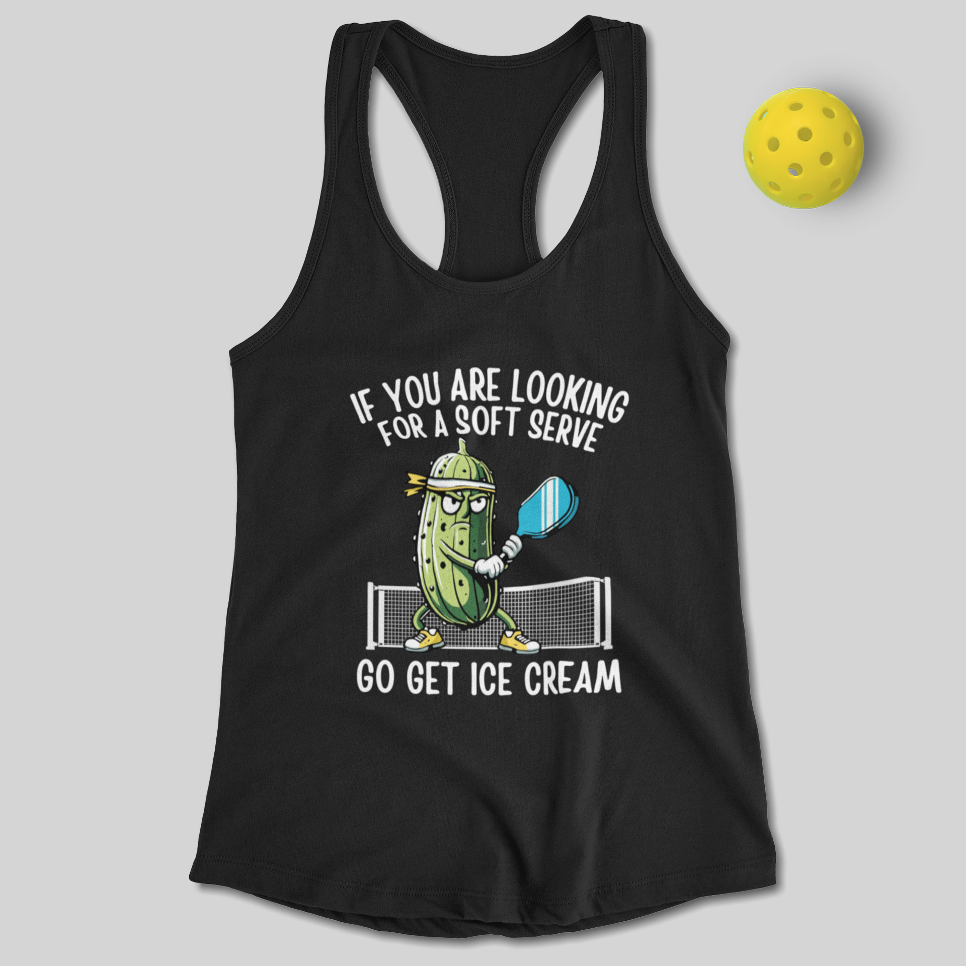 If You're Looking For A Soft Serve Go Get Ice Cream Racerback Tank