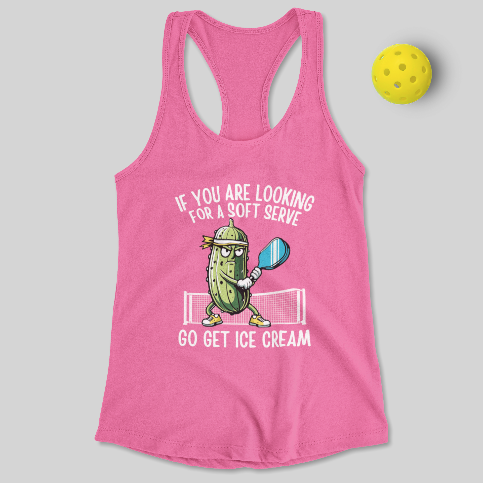 If You're Looking For A Soft Serve Go Get Ice Cream Racerback Tank