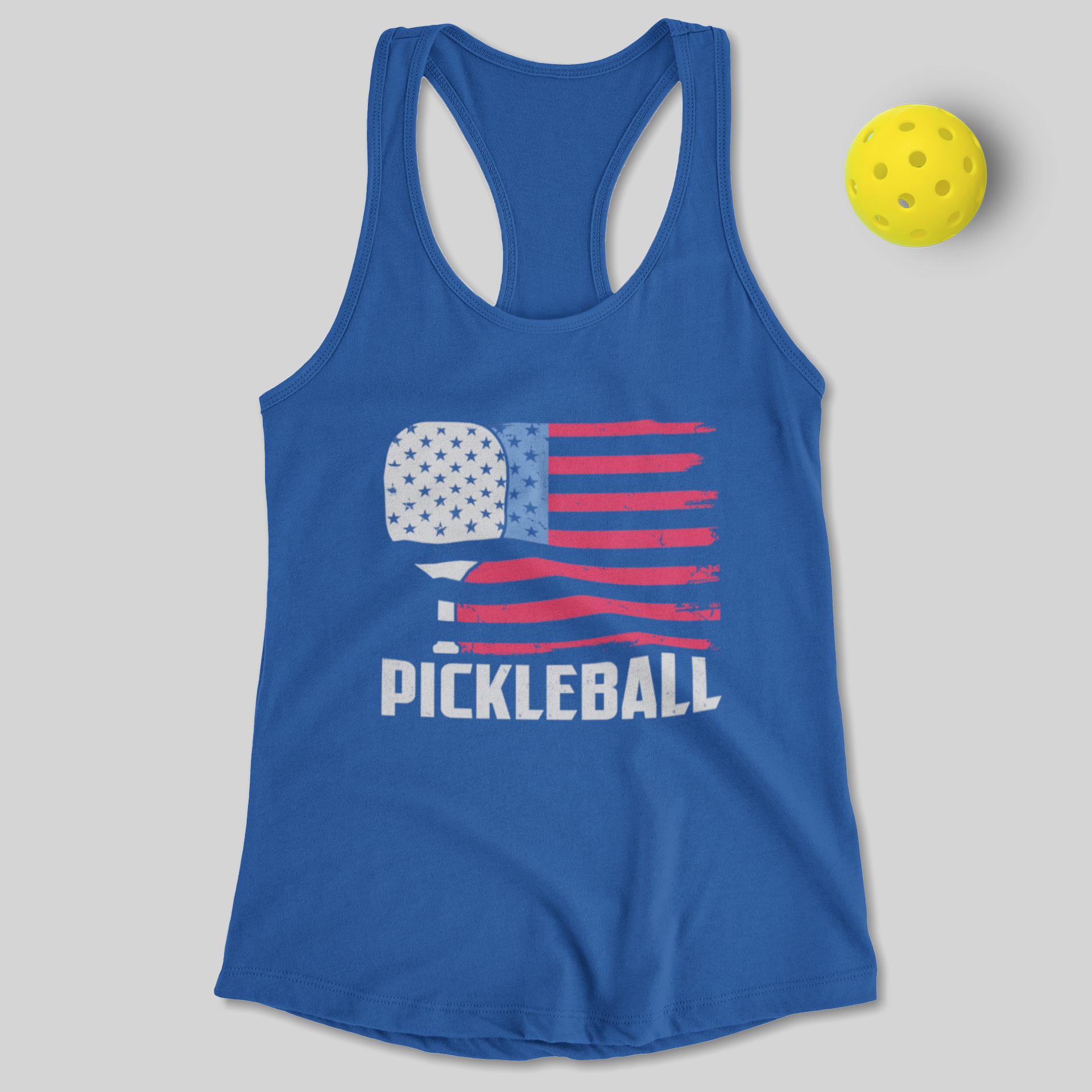 Pickleball American Flag Women's Racerback Tank