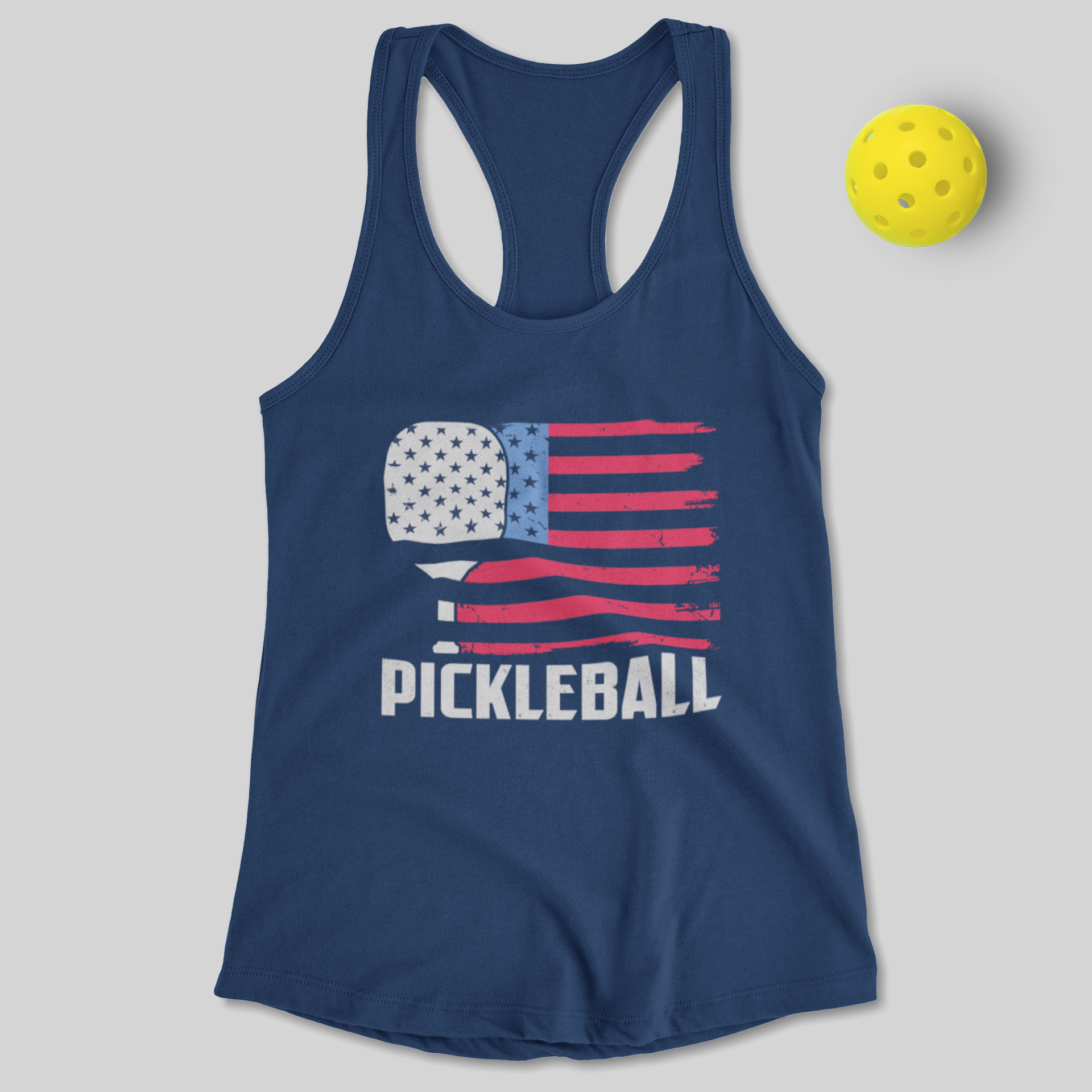 Pickleball American Flag Women's Racerback Tank