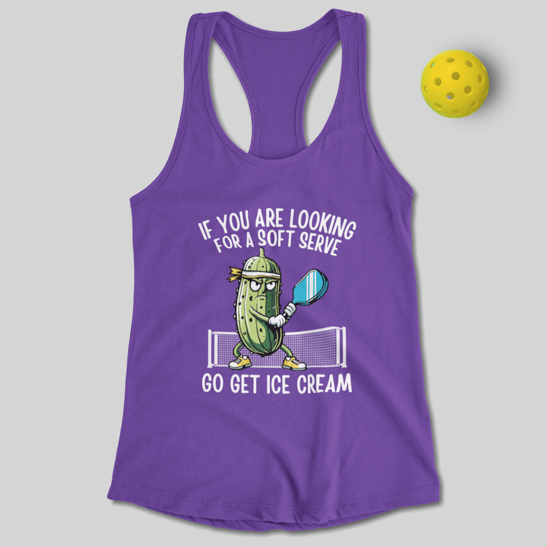 If You're Looking For A Soft Serve Go Get Ice Cream Racerback Tank