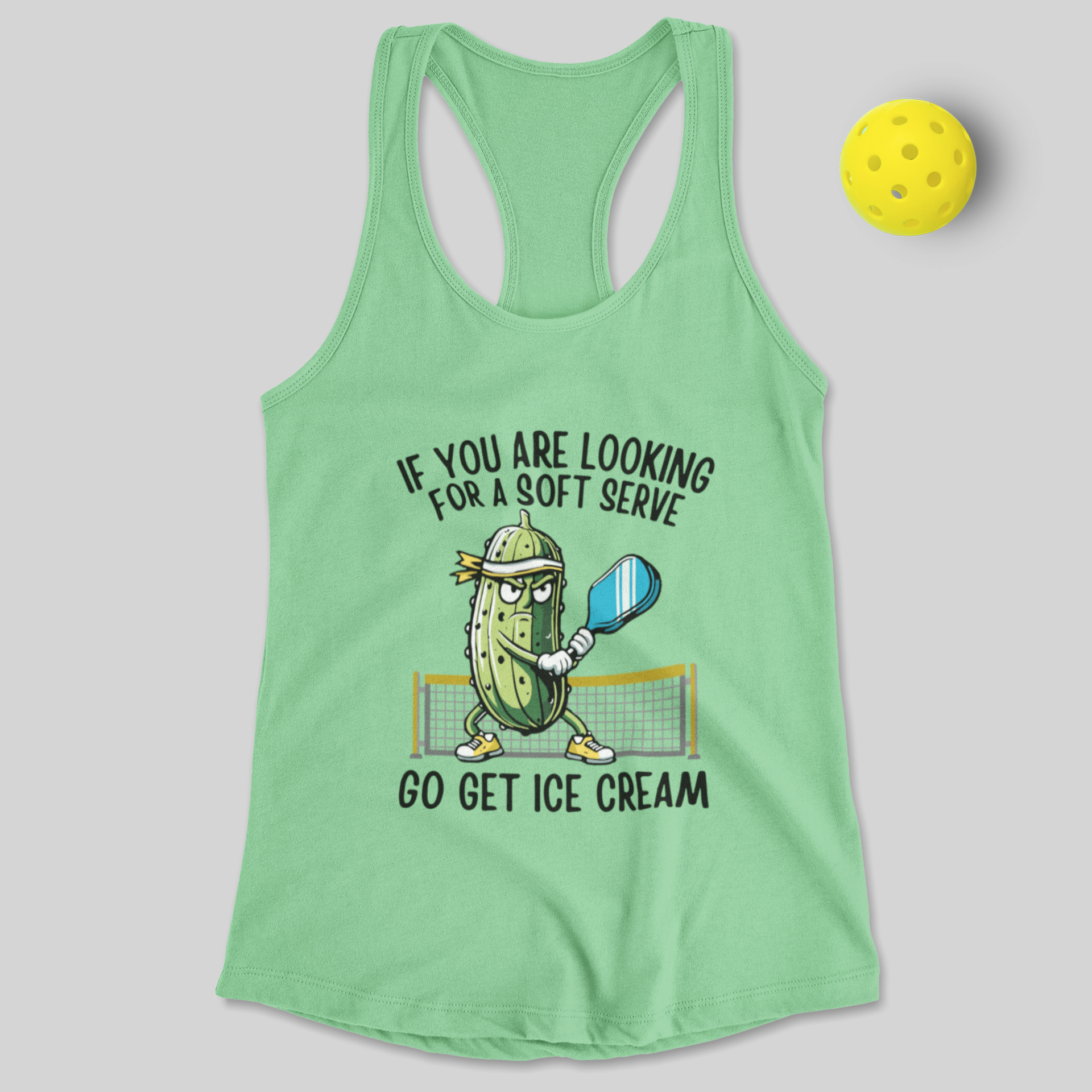 If You're Looking For a Soft Serve Go Get Ice Cream Women's Racerback Tank