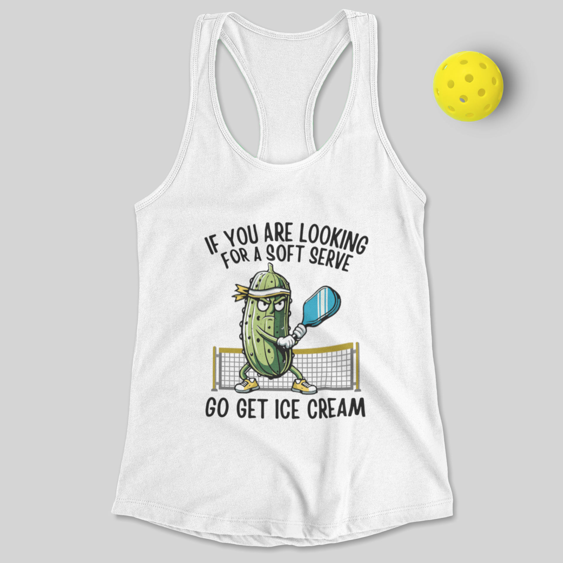 If You're Looking For a Soft Serve Go Get Ice Cream Women's Racerback Tank