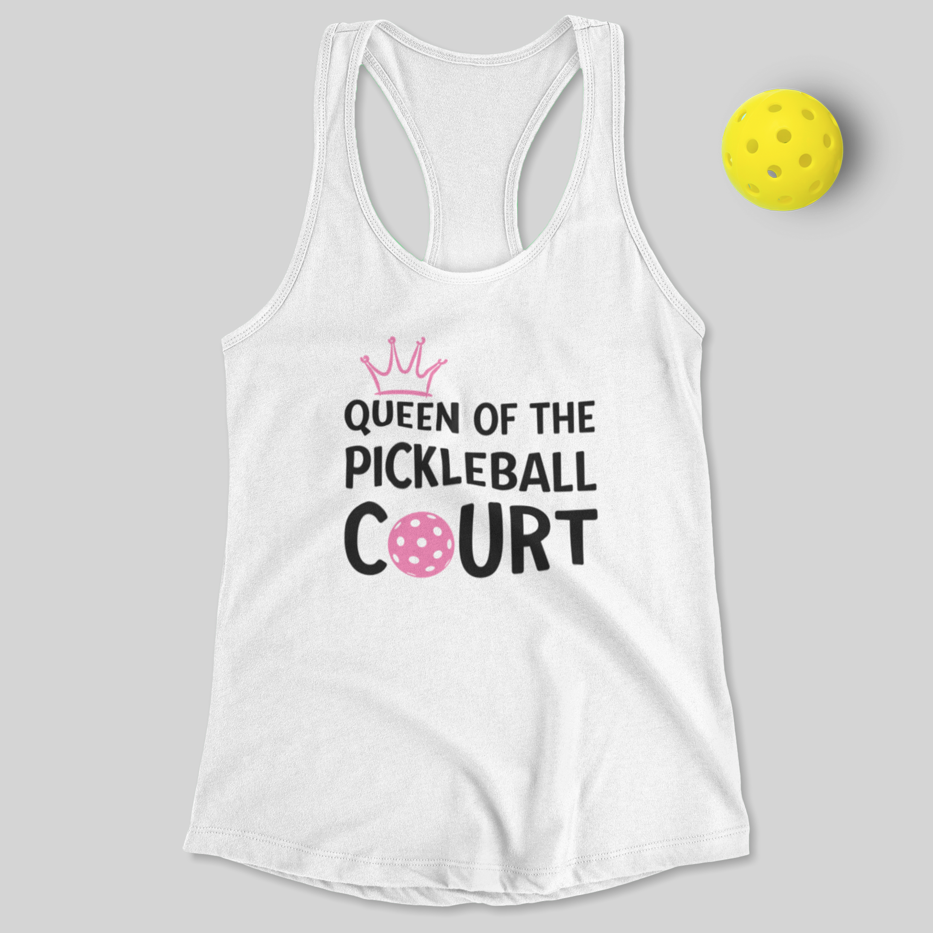 Queen Of The Pickleball Court Women's Racerback Tank