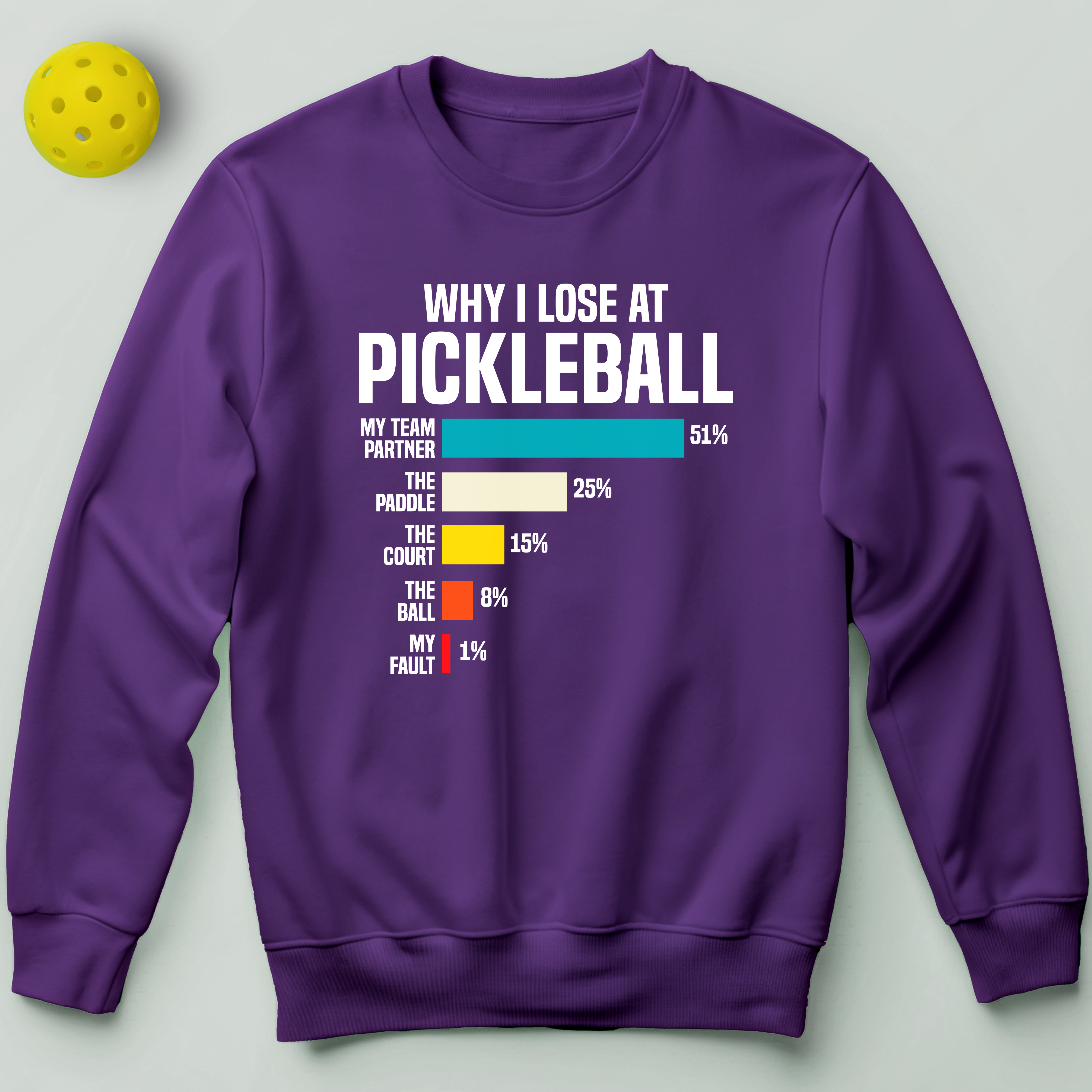 Why I Lose At Pickleball Sweatshirt